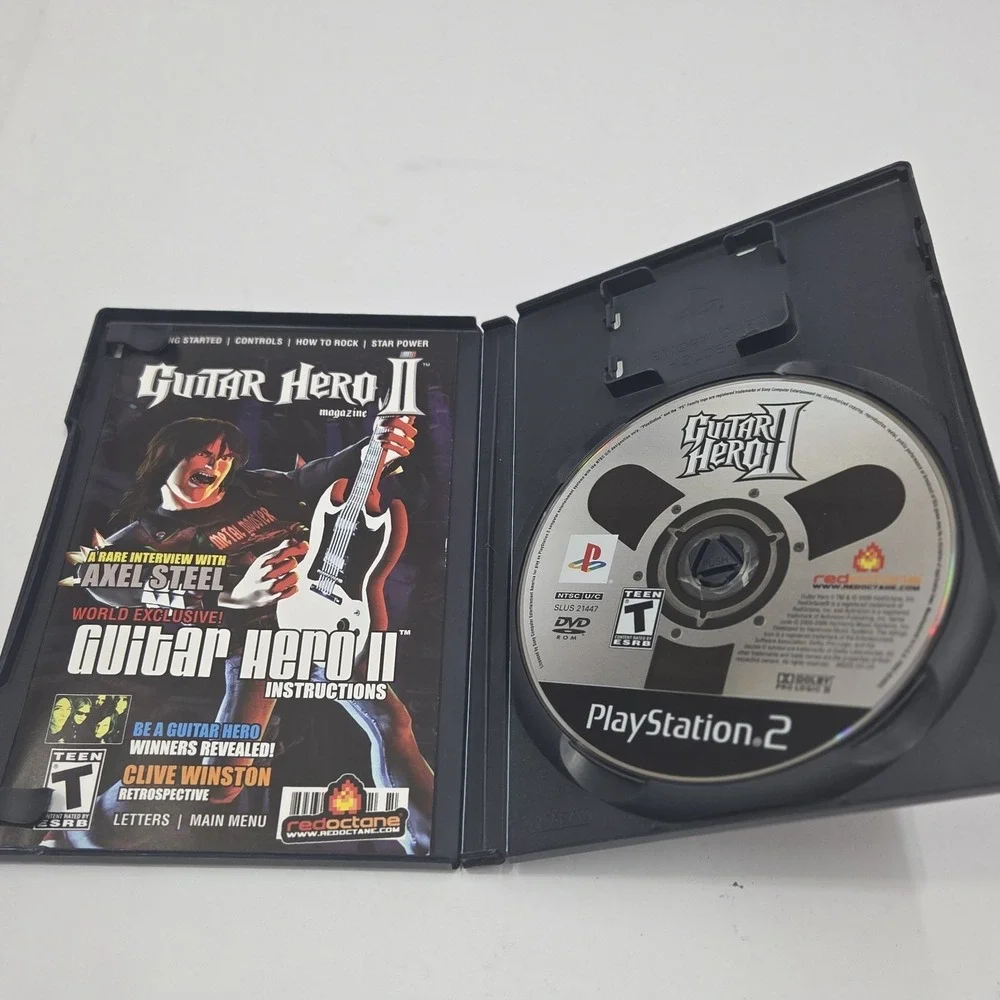 Guitar Hero II 2 PS2 PlayStation 2 Game Black Label Complete CIB Manual Tested